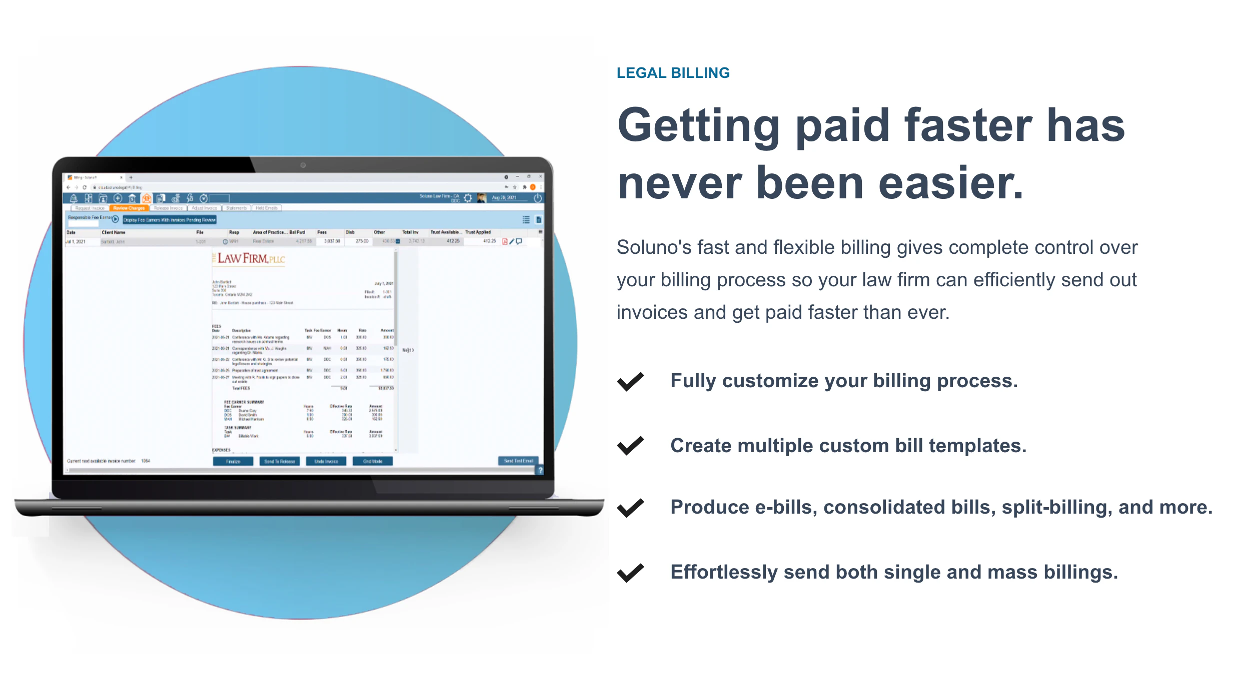 screenshot of Actionstep Legal Accounting